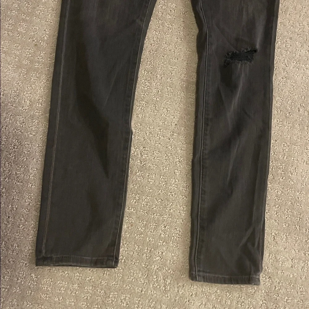AG denim 26 aged denim black wash the legging super skinny ankle NWT $225